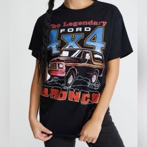 Junk Food Ford Bronco 4x4 Black Graphic Cotton Relaxed Short Sleeve Tee NEW